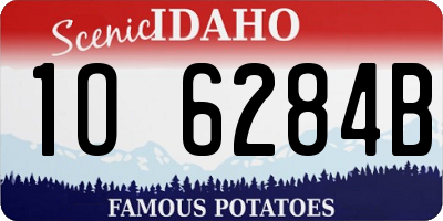 ID license plate 1O6284B