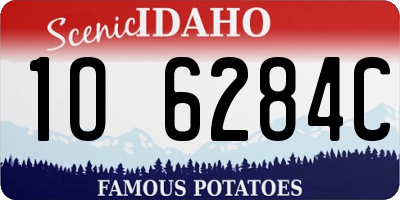 ID license plate 1O6284C