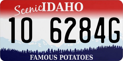 ID license plate 1O6284G