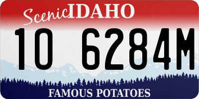 ID license plate 1O6284M