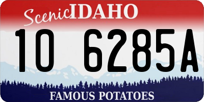 ID license plate 1O6285A