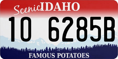 ID license plate 1O6285B