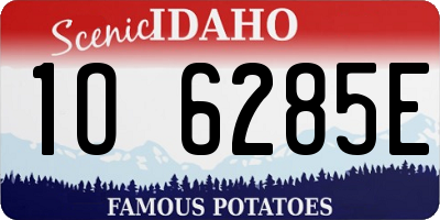 ID license plate 1O6285E
