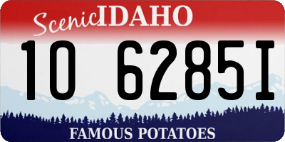 ID license plate 1O6285I