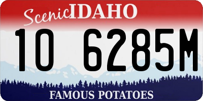ID license plate 1O6285M