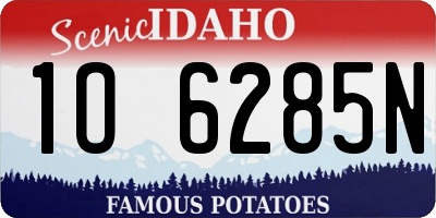 ID license plate 1O6285N