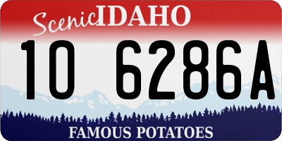 ID license plate 1O6286A