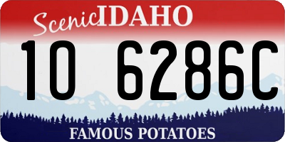 ID license plate 1O6286C