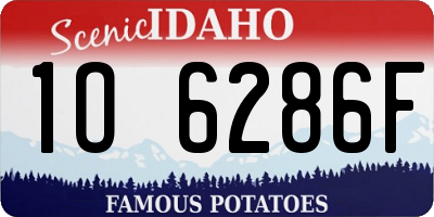 ID license plate 1O6286F