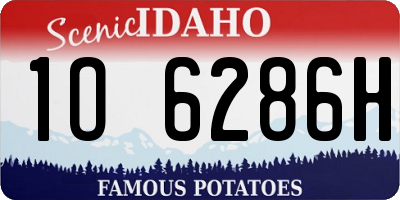 ID license plate 1O6286H