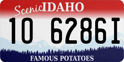 ID license plate 1O6286I