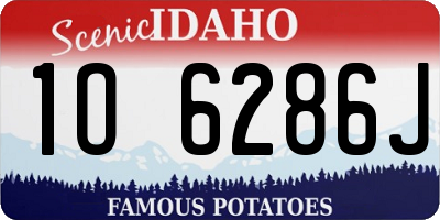 ID license plate 1O6286J
