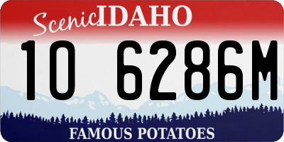 ID license plate 1O6286M