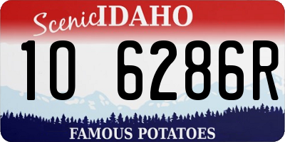 ID license plate 1O6286R