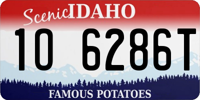ID license plate 1O6286T