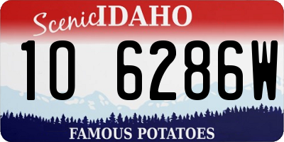 ID license plate 1O6286W