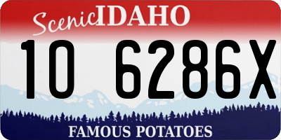 ID license plate 1O6286X