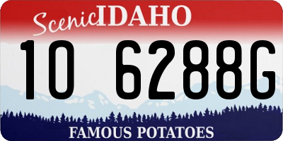 ID license plate 1O6288G
