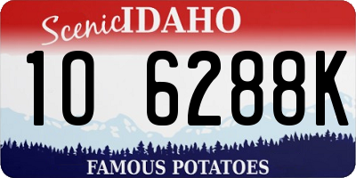 ID license plate 1O6288K