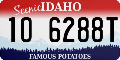 ID license plate 1O6288T