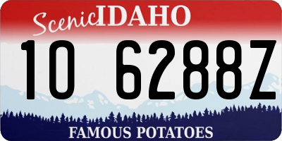ID license plate 1O6288Z