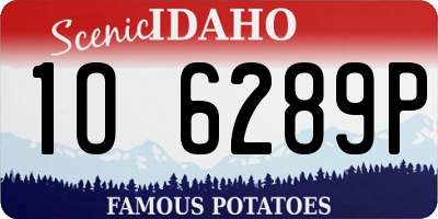 ID license plate 1O6289P