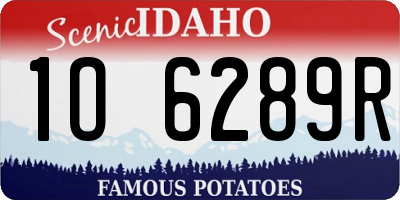 ID license plate 1O6289R