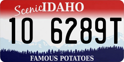 ID license plate 1O6289T