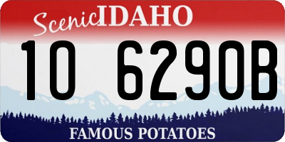 ID license plate 1O6290B
