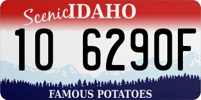 ID license plate 1O6290F