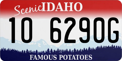 ID license plate 1O6290G