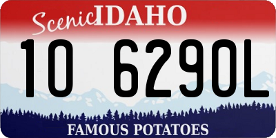 ID license plate 1O6290L