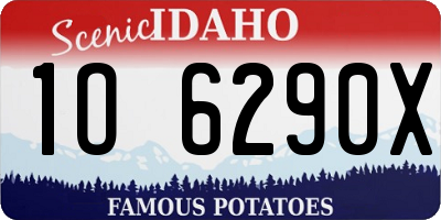 ID license plate 1O6290X