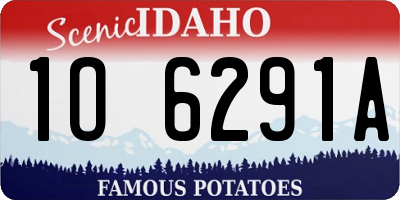 ID license plate 1O6291A
