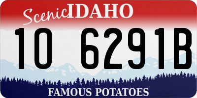 ID license plate 1O6291B