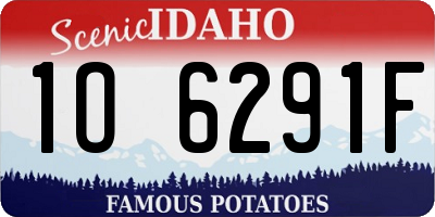 ID license plate 1O6291F