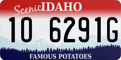ID license plate 1O6291G