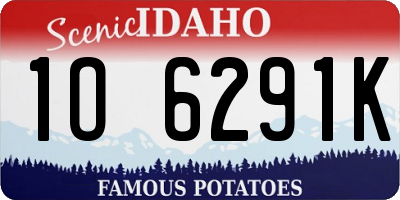 ID license plate 1O6291K