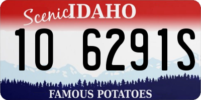 ID license plate 1O6291S