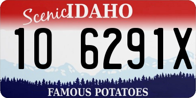 ID license plate 1O6291X