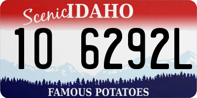 ID license plate 1O6292L