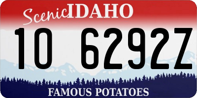 ID license plate 1O6292Z
