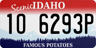 ID license plate 1O6293P