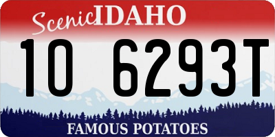 ID license plate 1O6293T