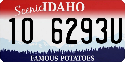 ID license plate 1O6293U