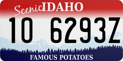 ID license plate 1O6293Z