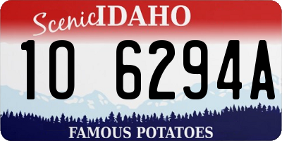 ID license plate 1O6294A