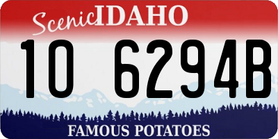 ID license plate 1O6294B