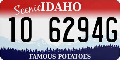 ID license plate 1O6294G