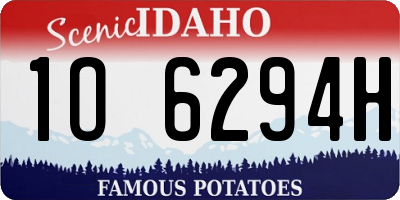 ID license plate 1O6294H